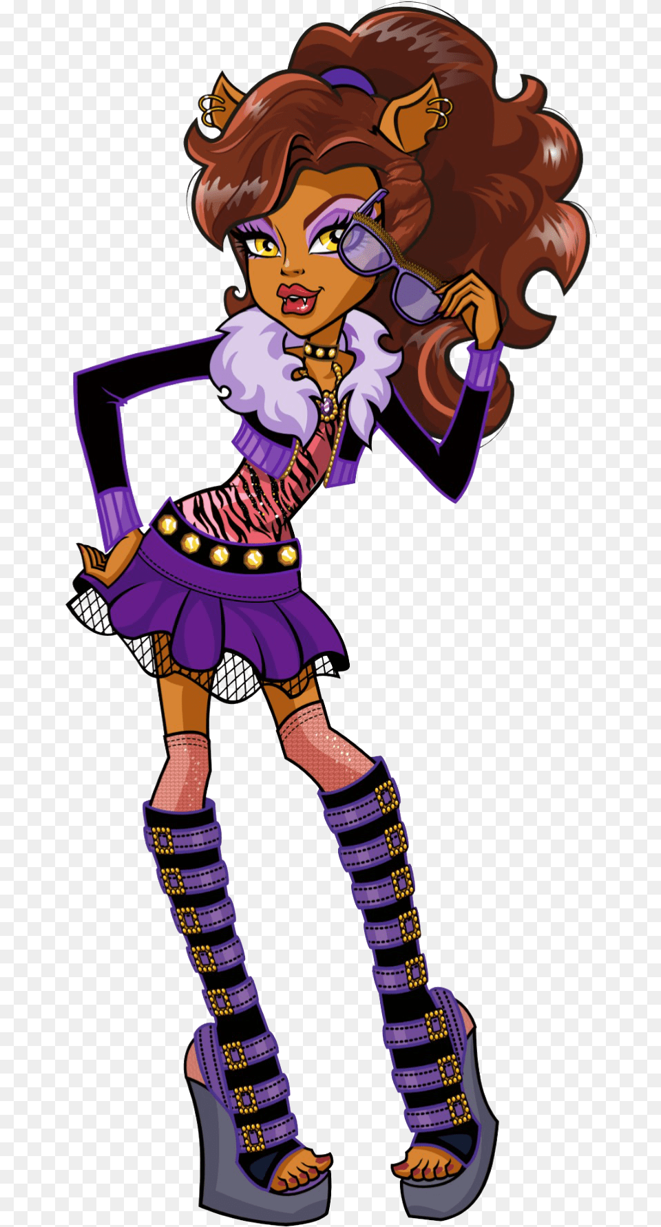 Clawdeen Wolf Monster High Characters, Book, Purple, Publication, Comics Free Transparent Png