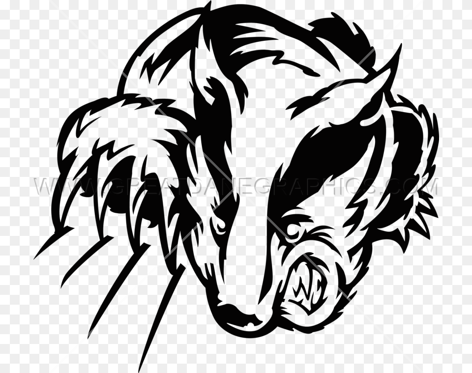 Clawing Badger Production Ready Artwork For T Shirt Printing, Person, Dragon, Animal, Wildlife Free Png