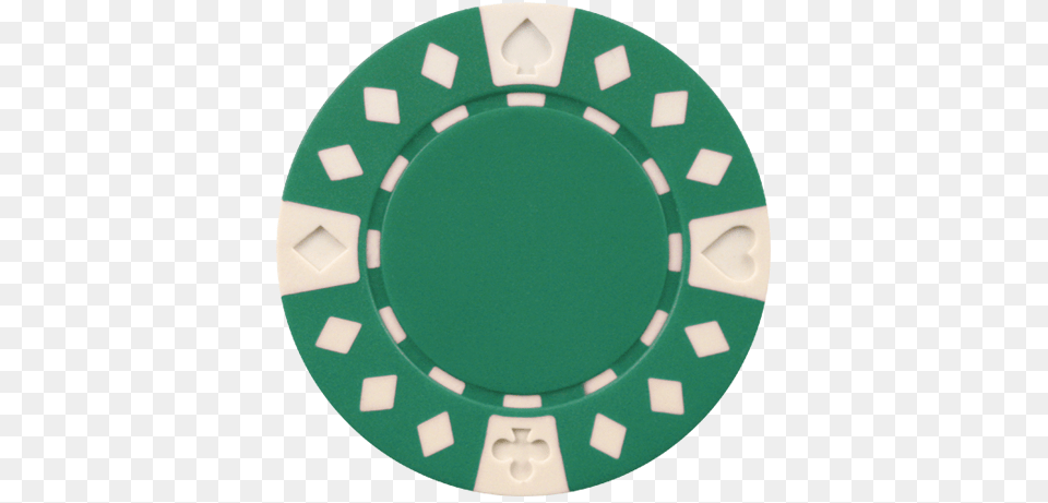 Clay Composite Diamond Suited Poker Chips Gram Green Poker, Gambling, Game Free Transparent Png