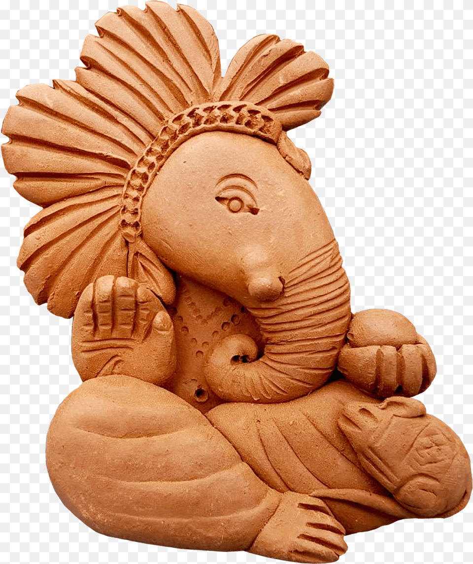 Clay Ganesh Chaturthi Wishes, Art, Handicraft, Figurine, Toy Free Png Download