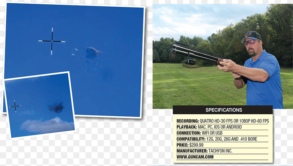 Clay Shooting Usa Magazine Guncam Tachyon, Adult, Person, Man, Male Png Image