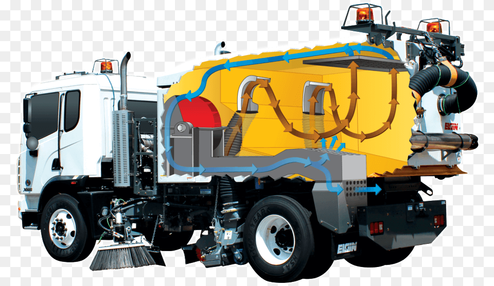 Clean Clipart Street Sweeper Caminho Varredeira, Trailer Truck, Transportation, Truck, Vehicle Free Png
