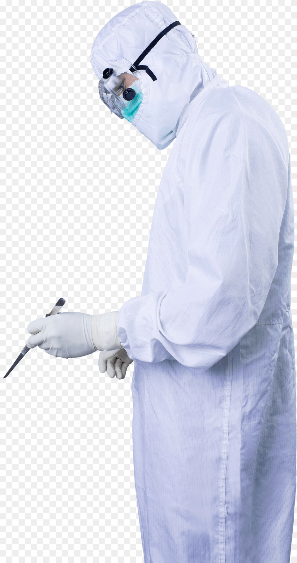 Clean Room Worker, Clothing, Coat, Glove, Lab Coat Png