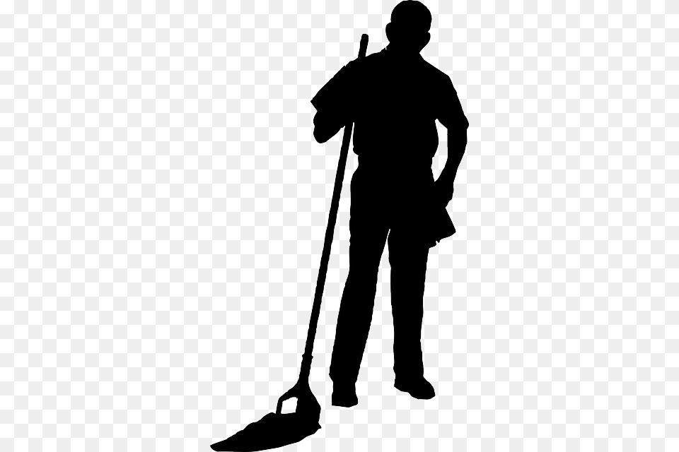 Clean Service Cleaner Silhouette, Adult, Cleaning, Male, Man Png Image