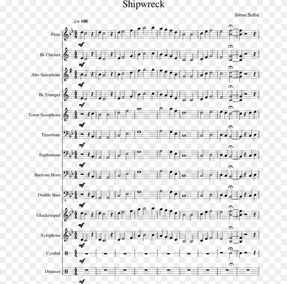 Clean Sheet Music Composed By Marcus Miller 1 Of Hit The Road Jack Trombone, Gray Free Png