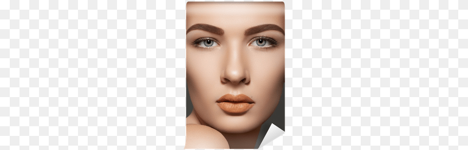Clean Skin Eyebrows Sexy Lips Makeup On Model Face Maquillar Las Cejas Para Cara Redonda, Adult, Portrait, Photography, Person Free Transparent Png