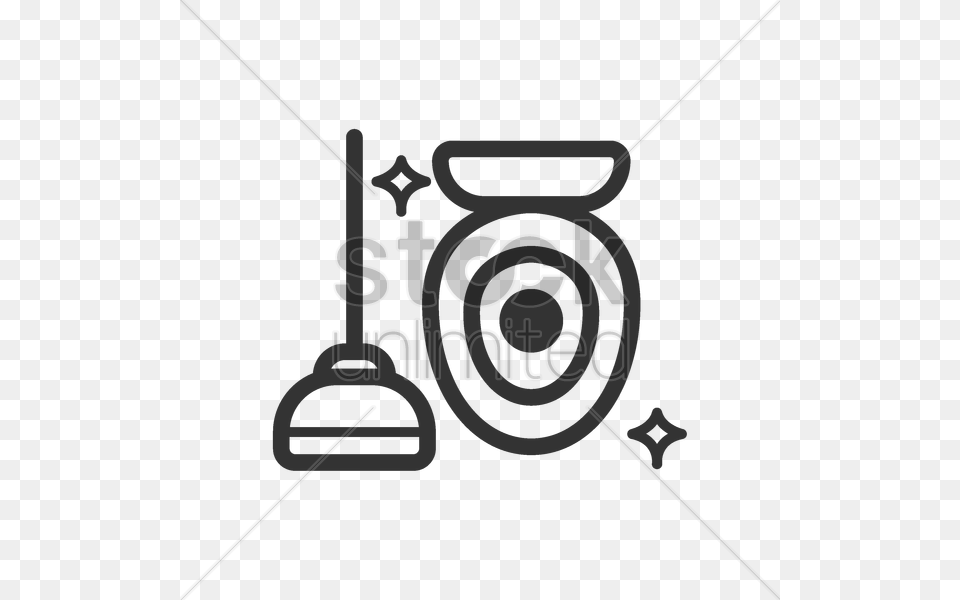 Clean Toilet Bowl With Plunger Vector Image Free Png