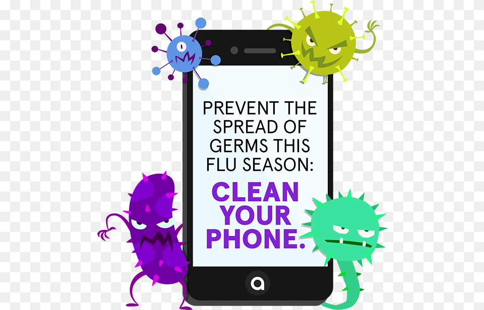 Clean Your Phone Tips Cell Phone With Germs, Electronics, Mobile Phone, Baby, Person Png