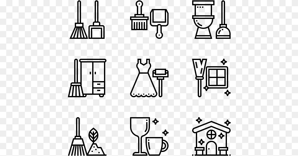 Cleaning Architecture Vector Icon, Gray Png