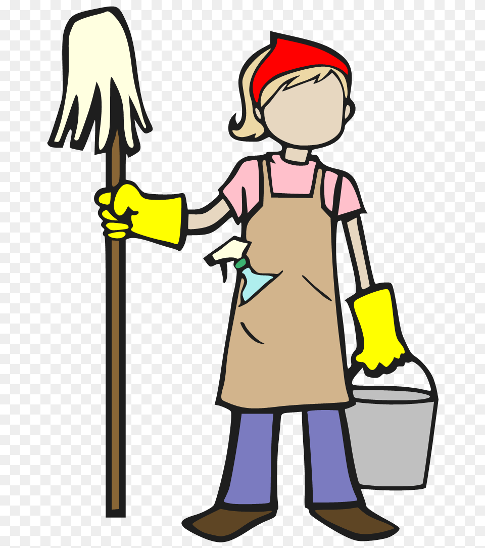 Cleaning Cartoon Cliparts, Person, Face, Head Png Image