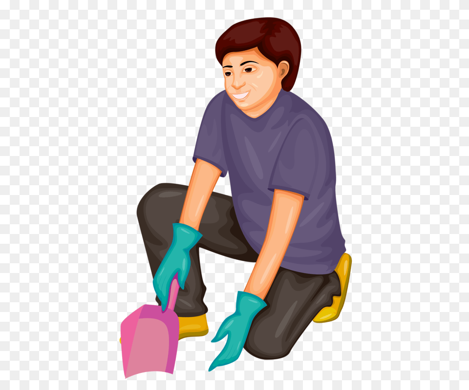 Cleaning Clean Up And Laundry, Person, Outdoors, Nature, Garden Png Image