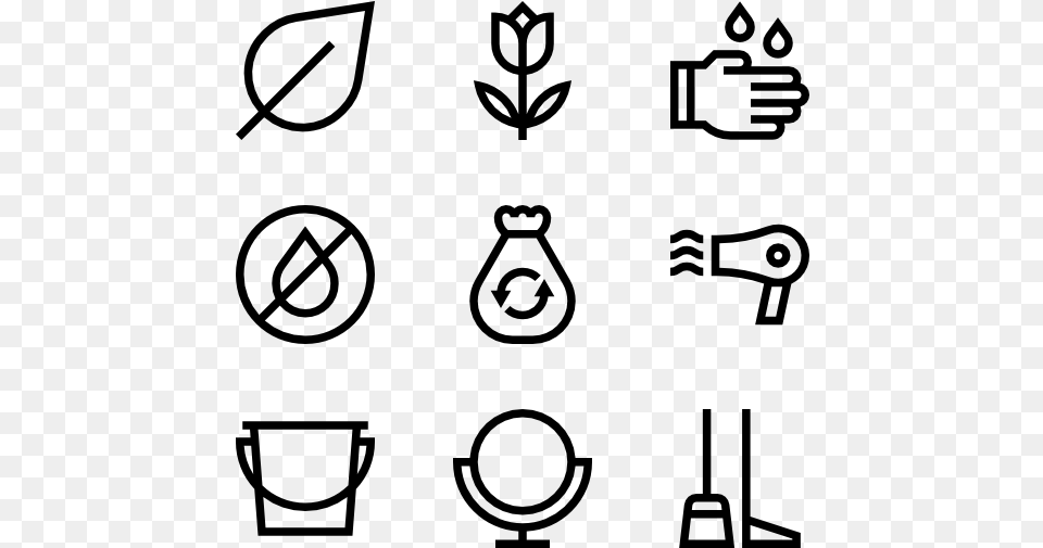 Cleaning Hand Drawn Icon, Gray Free Png Download