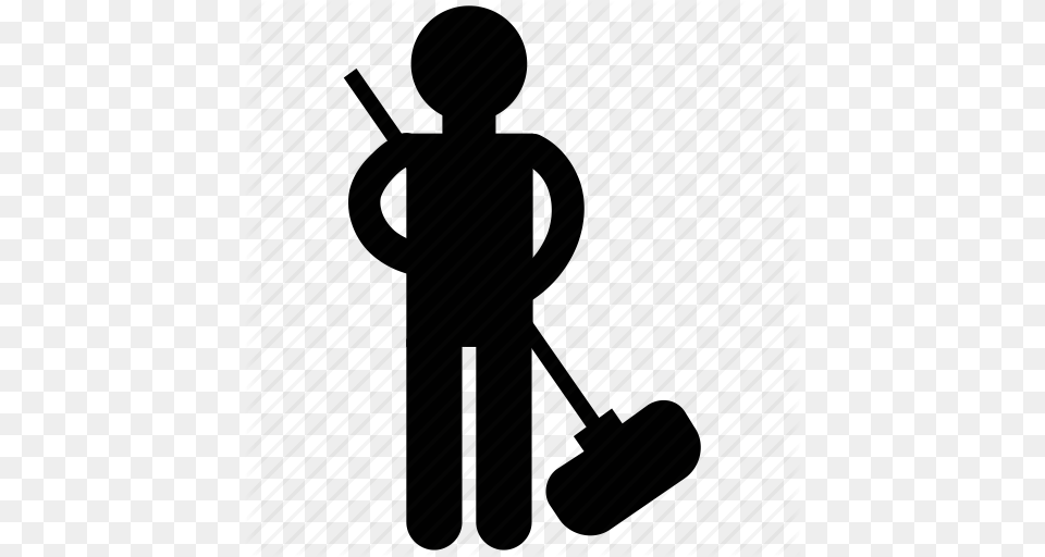 Cleaning Icon, Person, Silhouette Free Transparent Png