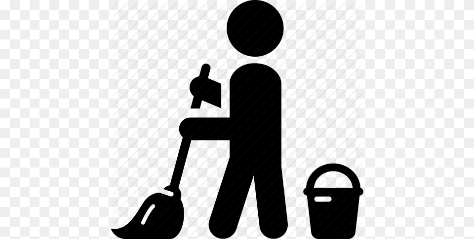 Cleaning Icon, Person, Walking Free Png Download
