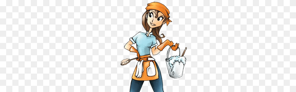 Cleaning Lady Clipart, Person, Book, Comics, Publication Free Png