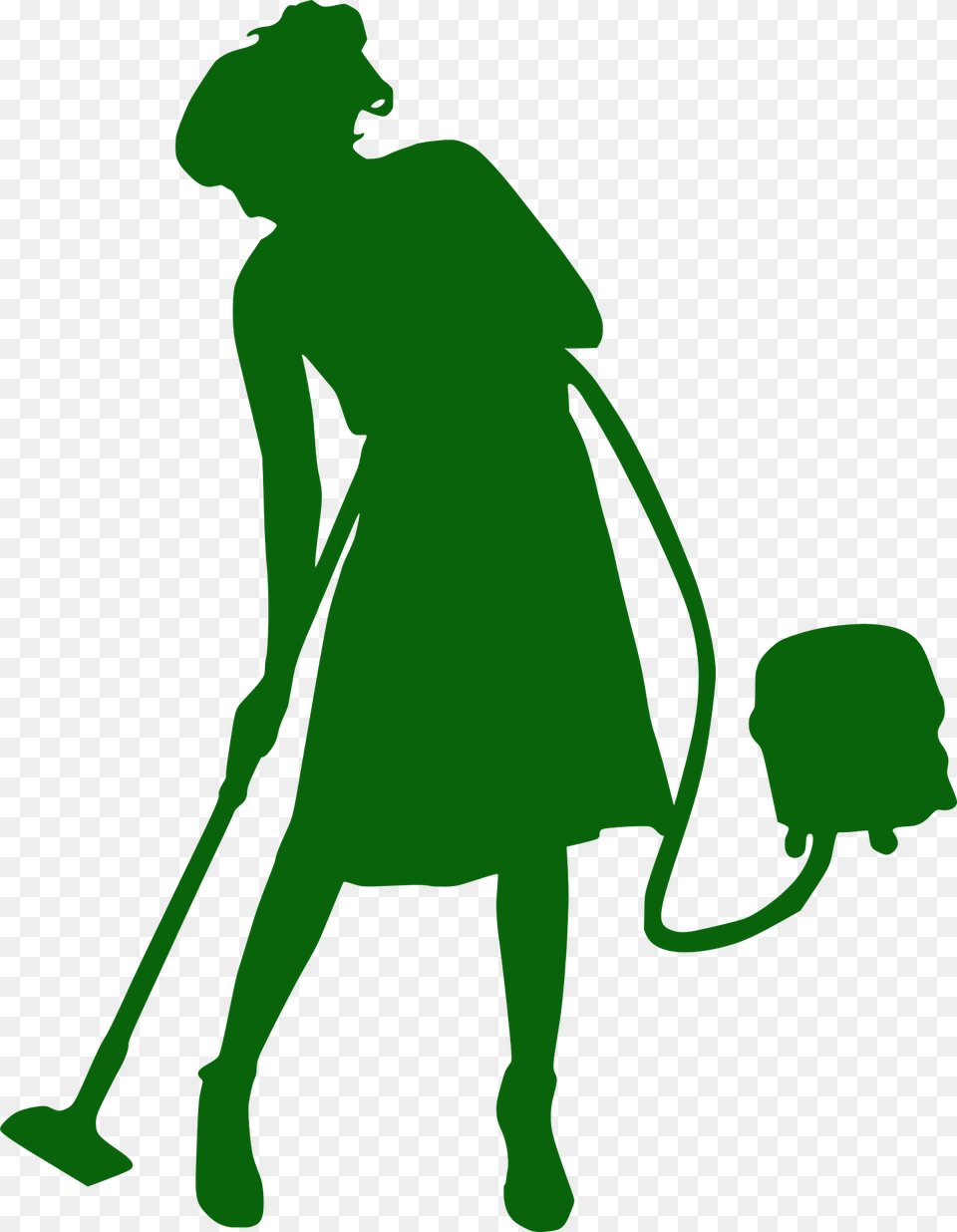 Cleaning Lady Silhouette, Person Png Image