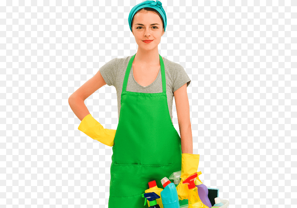 Cleaning Maid, Person, Apron, Clothing, Hat Free Png