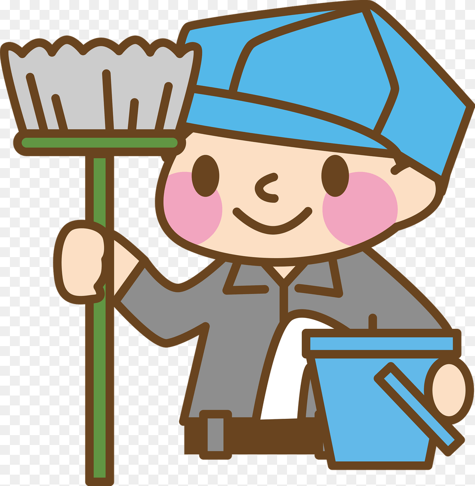 Cleaning Staff Clipart, Person, Bulldozer, Machine Free Png Download