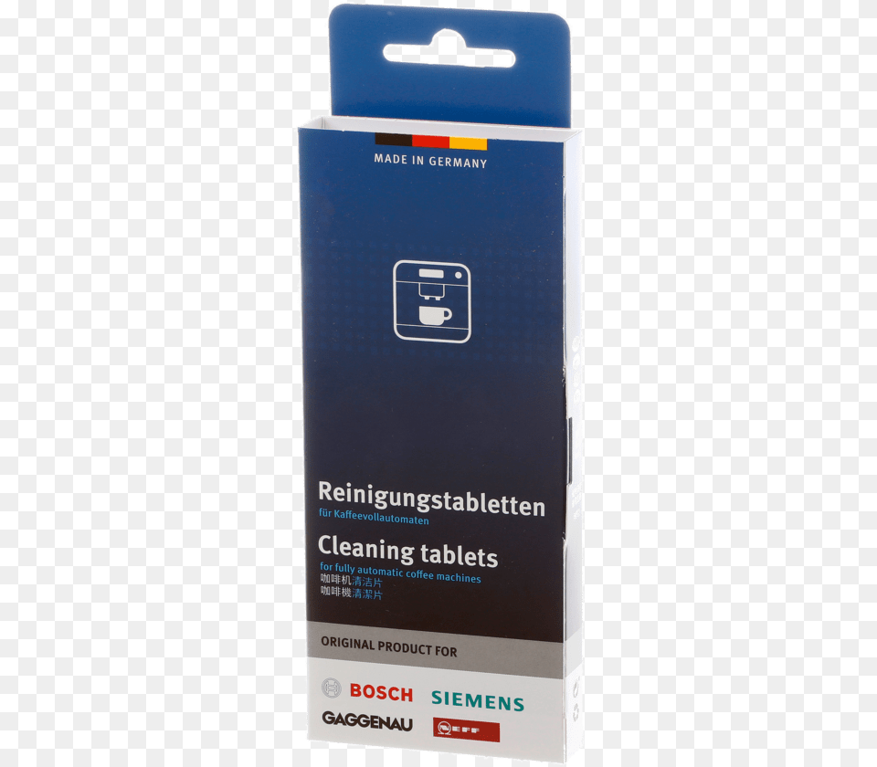 Cleaning Tablets For Coffee Machines Robert Bosch, Box, Bottle, Adapter, Cardboard Png