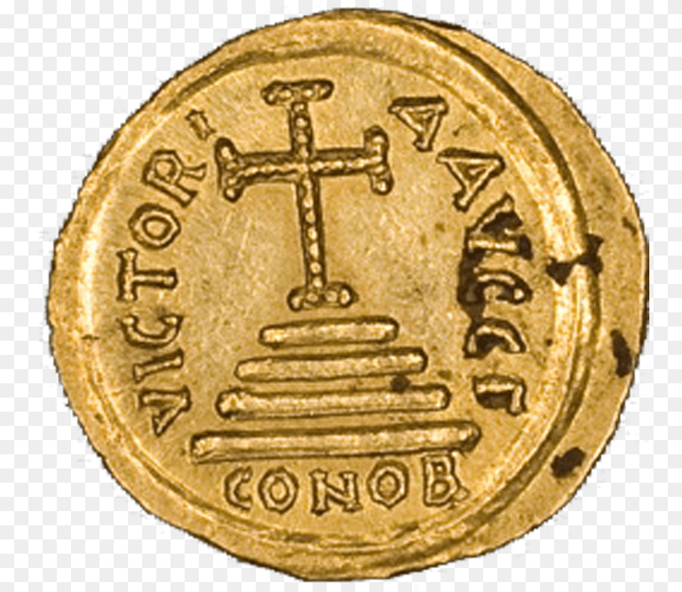 Cleansing Fire U2013 Icons Solidus Of Emperor Tiberius Ii, Gold, Coin, Money, Cross Free Png
