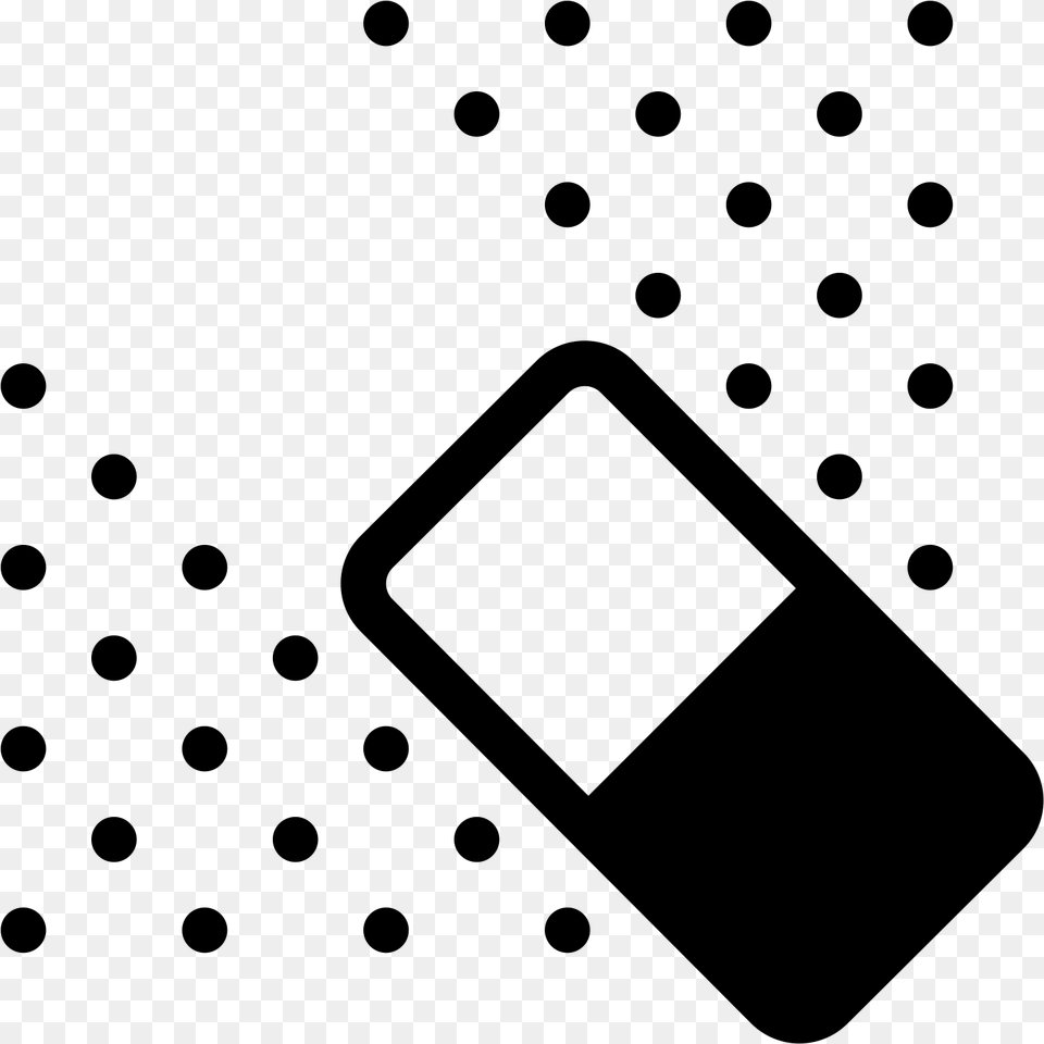 Cleanup Edges Filled Icon Polka Dot, Gray Png