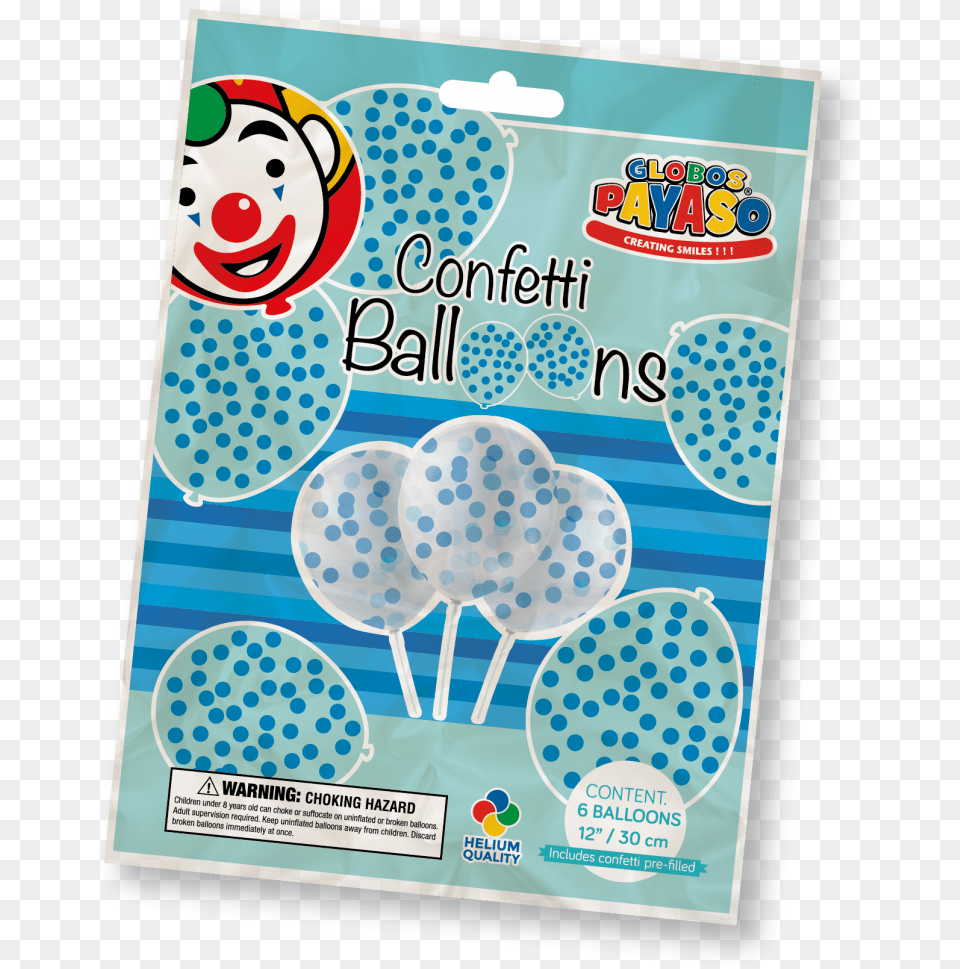 Clear Balloons With Blue Confetti Pack Of Globos Payaso Free Transparent Png