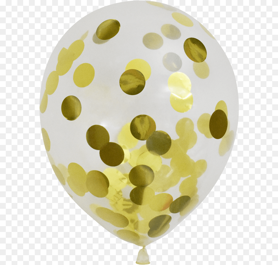 Clear Balloons With Gold Confetti Clear Balloon Transparent, Pattern Free Png
