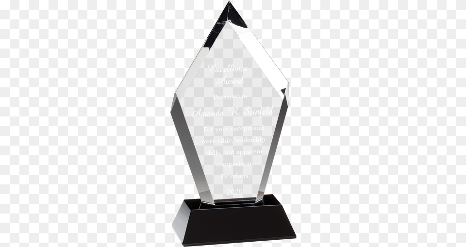 Clear Custom Made Glass Trophy Trophy Free Png