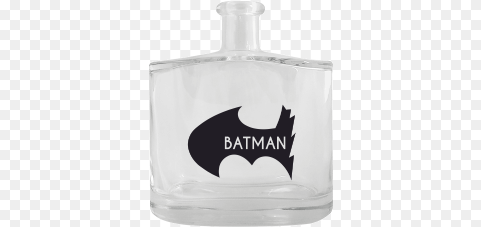 Clear Glass Hip Flask 500 Ml With Printing Batman Vs Robin Glass, Bottle, Logo, Shaker Free Png Download