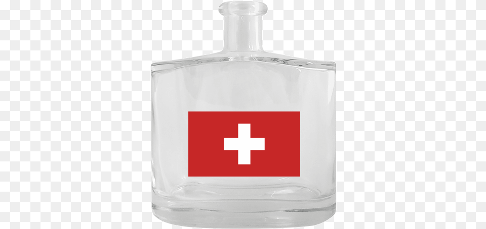 Clear Glass Hip Flask 500 Ml With Printing Switzerland Glass, Bottle, First Aid, Jar Free Transparent Png