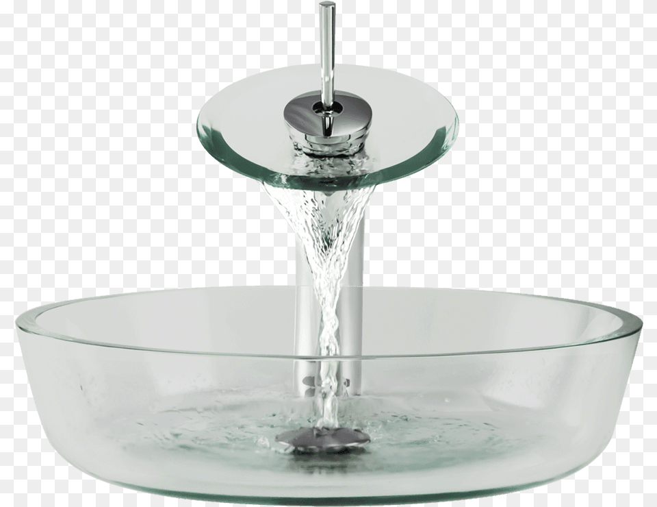Clear Glass Vessel Bathroom Sink Sink, Sink Faucet Png Image
