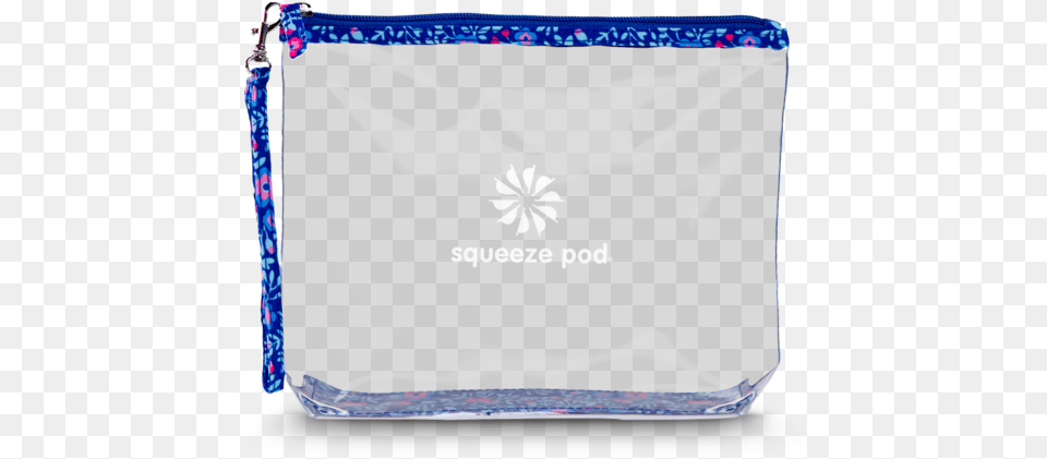 Clear Hanging Toiletry Bag Flower Trim Horizontal, Ice, Accessories, Handbag, Female Free Png Download