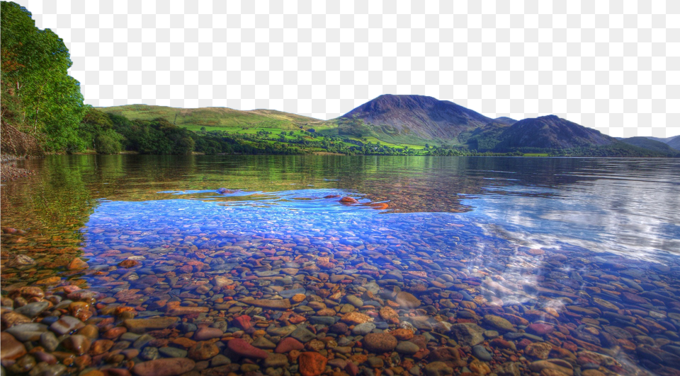 Clear Lake Hd Wallpaper Mountain And River Background, Nature, Outdoors, Water, Scenery Free Transparent Png