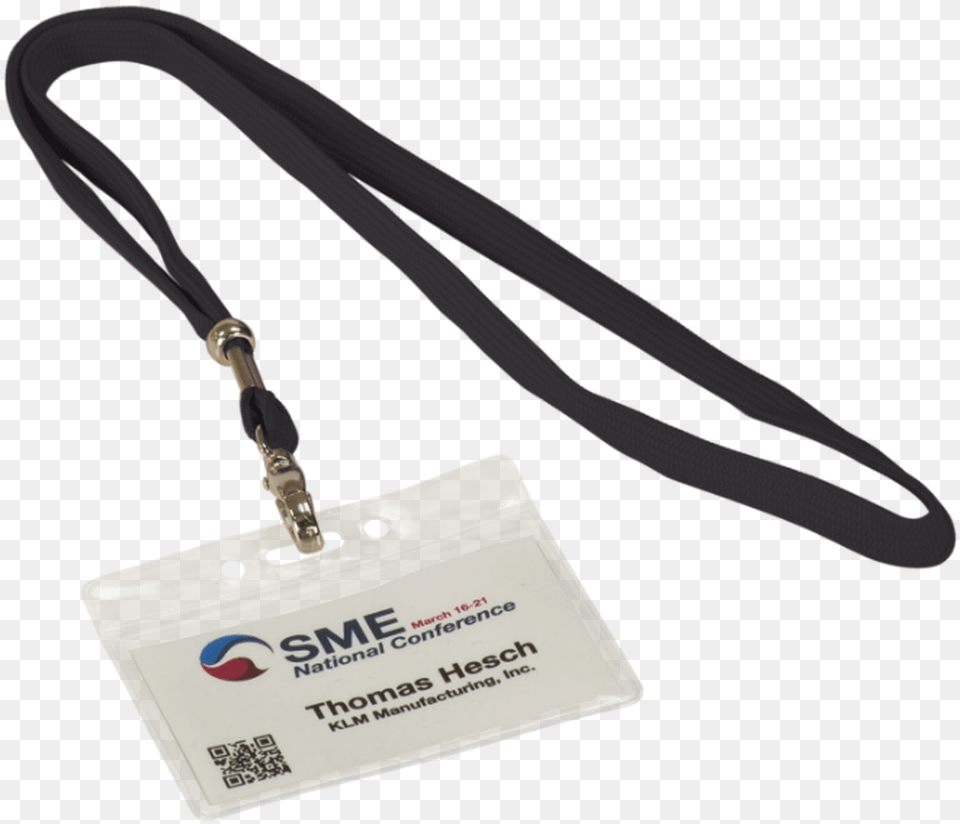 Clear Plastic Badge Holder With 36 Long Black Lanyard Plastic Holder For Lanyard, Accessories, Strap, Qr Code Png Image