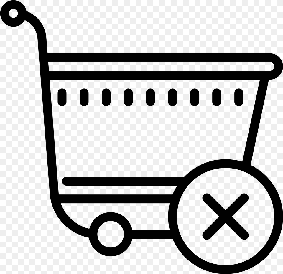 Clear Shopping Cart Icon, Gray Free Transparent Png