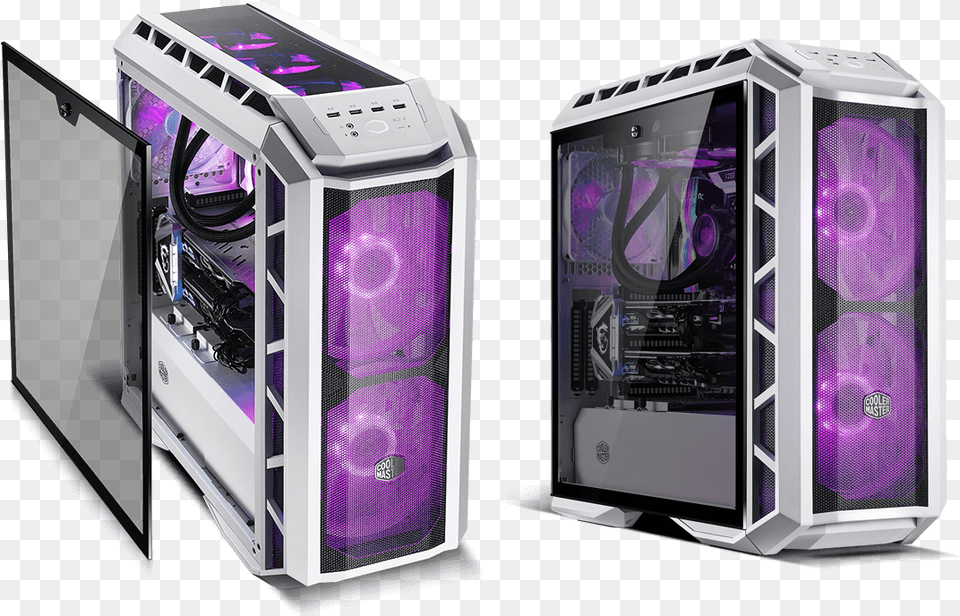 Clear View Inside Cooler Master H500p White, Computer Hardware, Electronics, Hardware, Computer Png Image