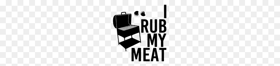 Clearance Funny Rub My Meat Grilling Funny Cookout, Gray Free Png Download