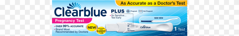 Clearblue Plus Pregnancy Test 1 Test Clearblue Pregnancy Test Single Pack By Clearblue, Toothpaste Png Image