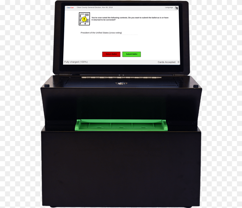 Clearcast Warning Message Clear Ballot Clearcast, Computer Hardware, Electronics, Hardware, Monitor Free Png Download