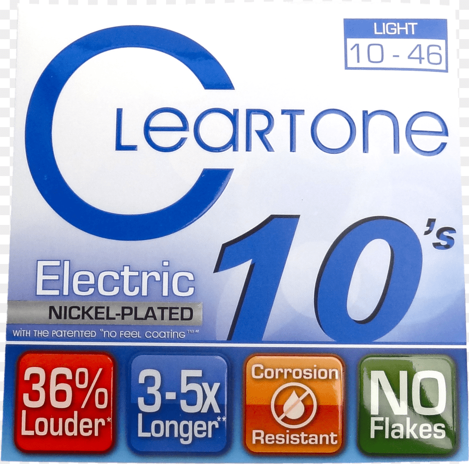 Cleartone Electric Nickel Plated Strings 10s Light Cleartone 9411 Coated Nickel Wound Electric Guitar, License Plate, Transportation, Vehicle, Text Free Transparent Png