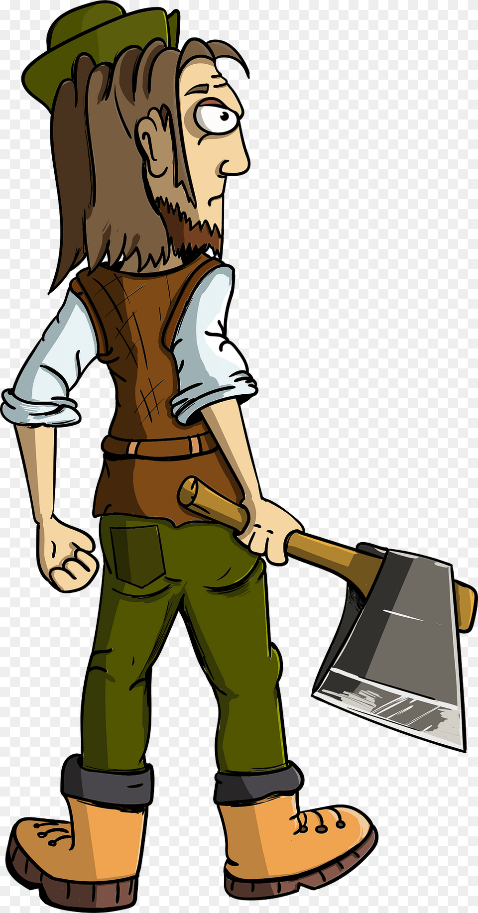 Cleaver Clipart, Cleaning, Person, Face, Head Png Image