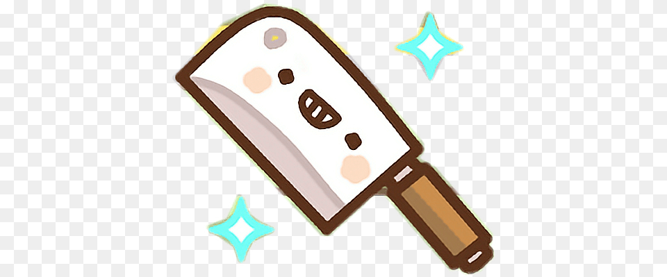 Cleaver Knife Murder Weapon Cute Kawaii Cartoon Clawber Cute Knife Clipart, Cream, Dessert, Food, Ice Cream Free Png Download
