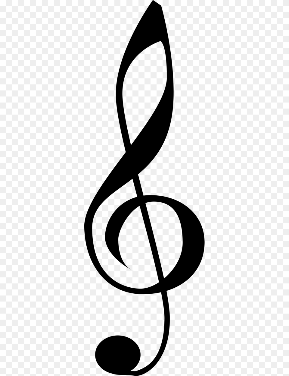 Clef, Gray Png
