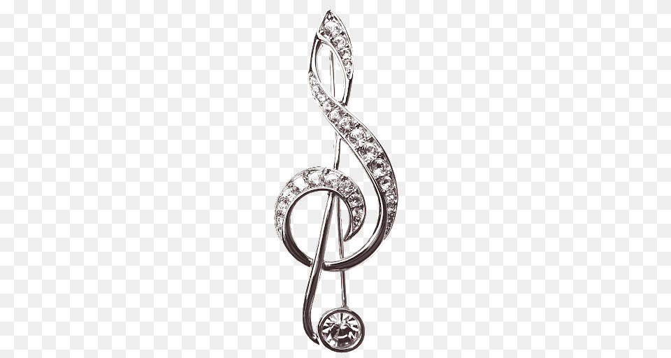 Clef, Accessories, Earring, Jewelry, Diamond Png Image
