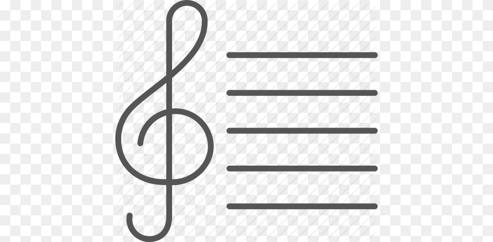 Clef Melody Music Notes Song Staff Treble Icon, Gate, Text, Handwriting Free Transparent Png