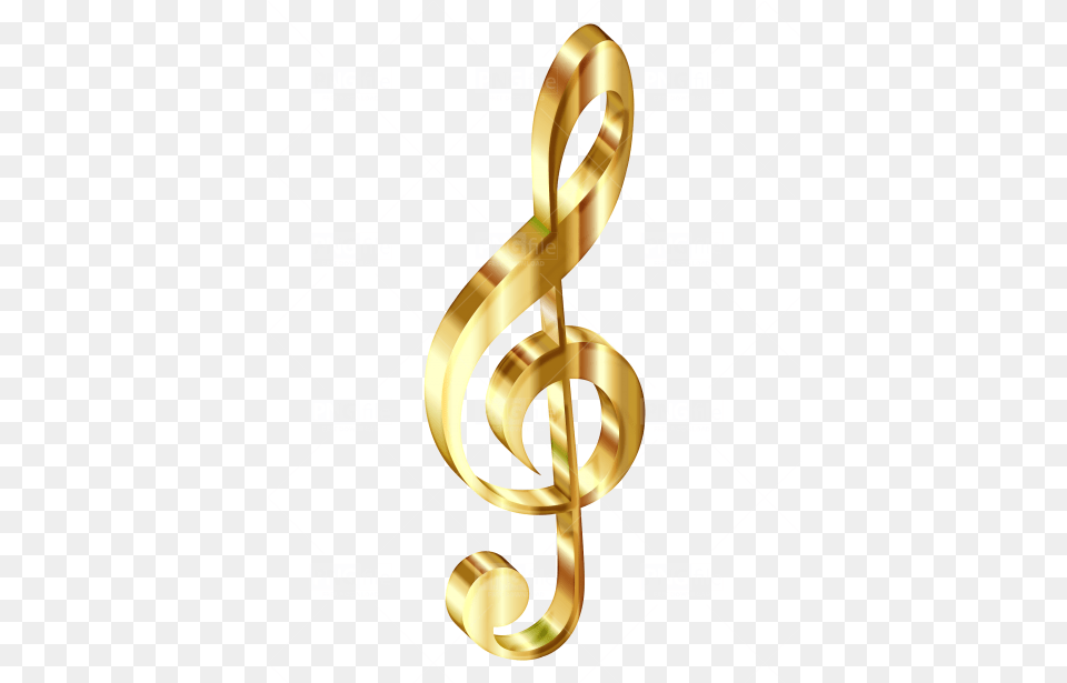 Clef Music Note 3d Free Download Photo 216 Pngfile Musical Note 3d, Symbol, Text, Gold, Dynamite Png Image