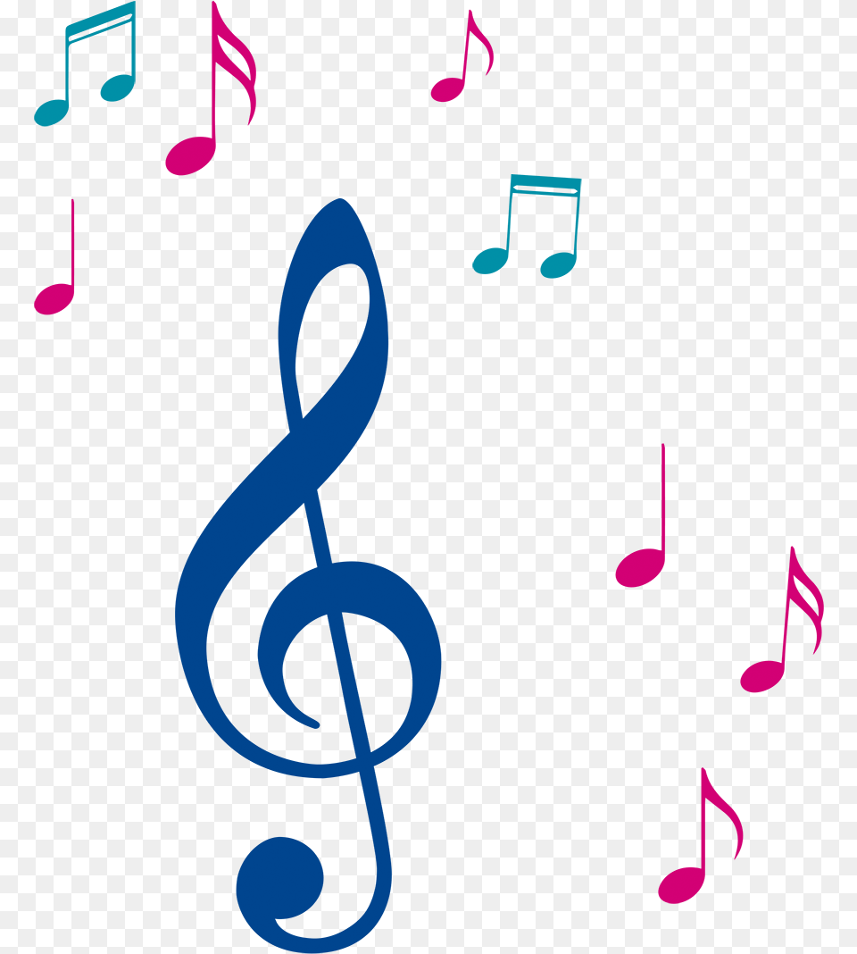Clef Treble Musical Note Clip Art Colorful Music Notes, Text, Number, Symbol Free Png Download