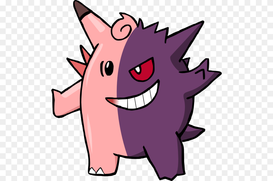 Clefable And Gengar By Pencilghost, Baby, Person Free Transparent Png