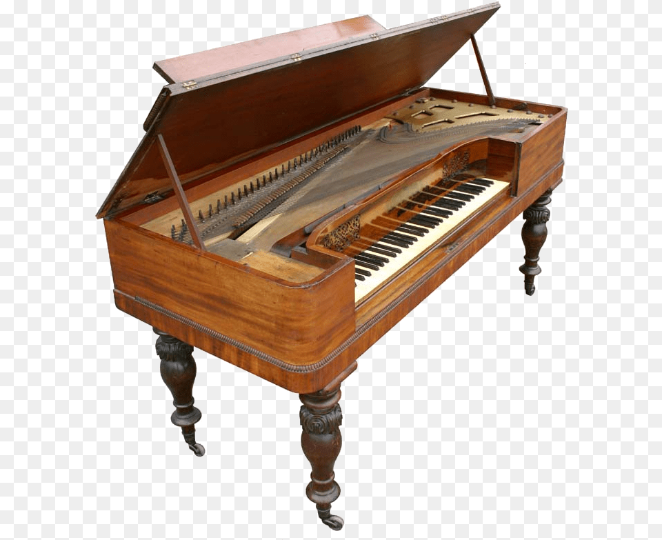 Clementi Square Piano With Lid Raised 1709 Piano, Grand Piano, Keyboard, Musical Instrument Free Transparent Png