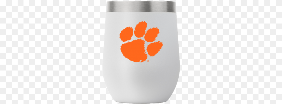 Clemson 12 Oz Stemless Light Gray Tumbler Clemson Tiger Paw, Jar, Glass, Pottery, Vase Free Transparent Png